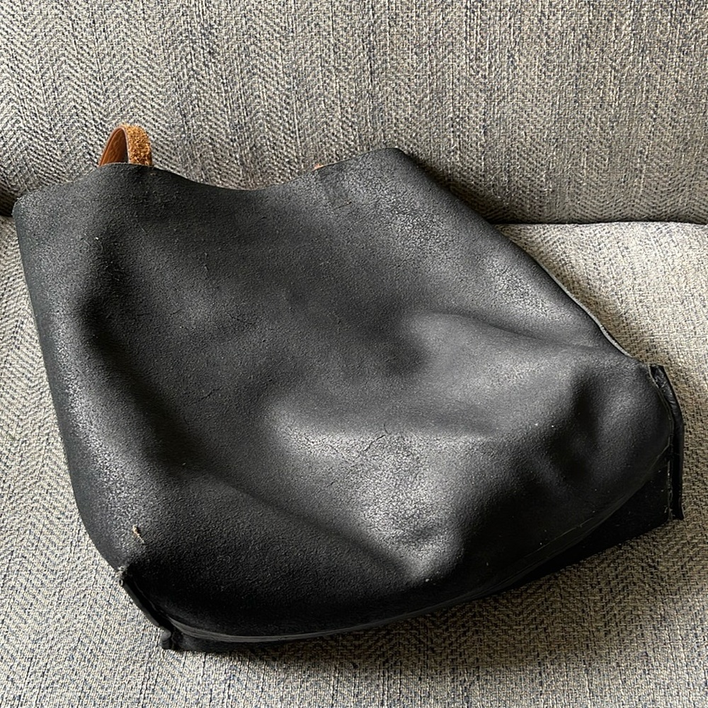 Madewell The transport Pebbled Black Leather  tote Handbag - Picture 10 of 15